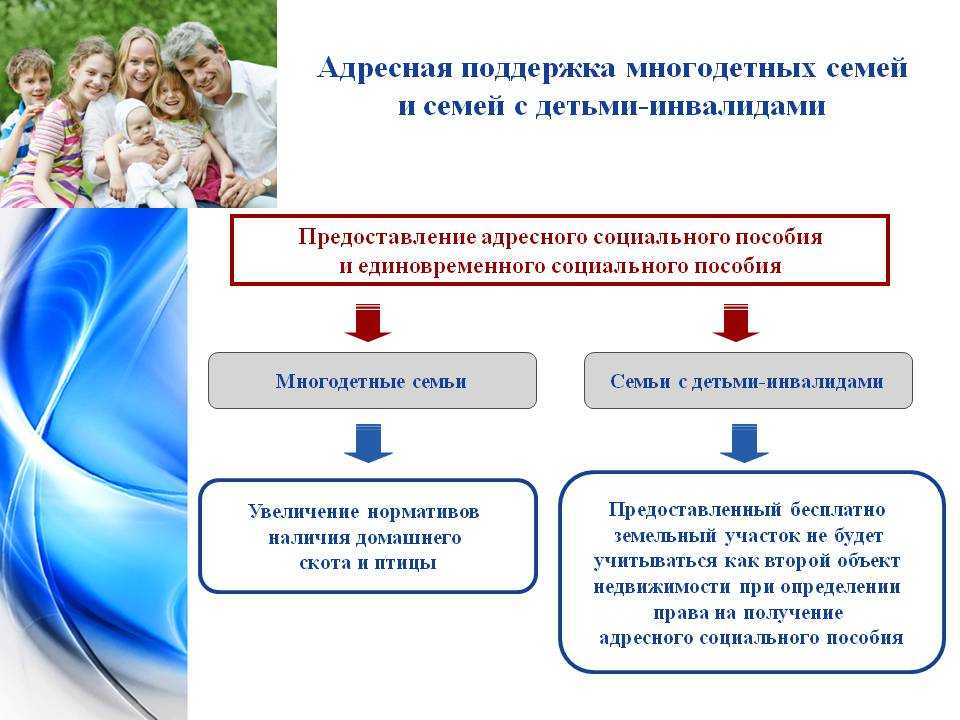 Социальное обеспечение многодетных семей презентация