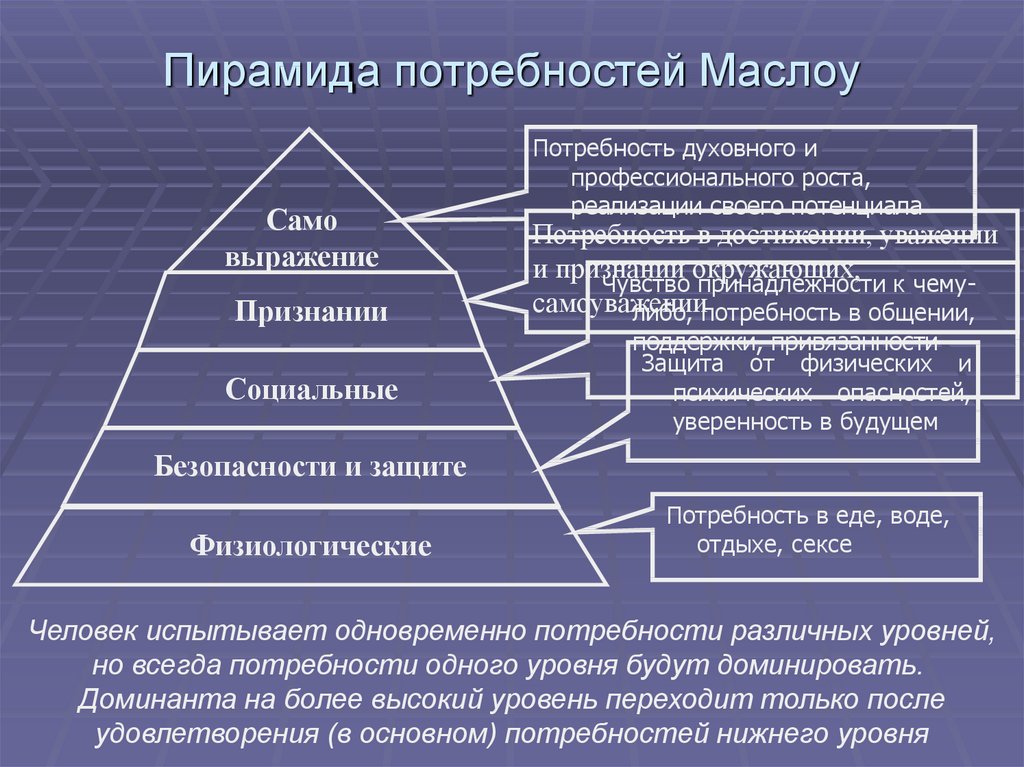 Ф мак клелланд дополнил схему а маслоу введя понятия потребностей во власти успехе а также