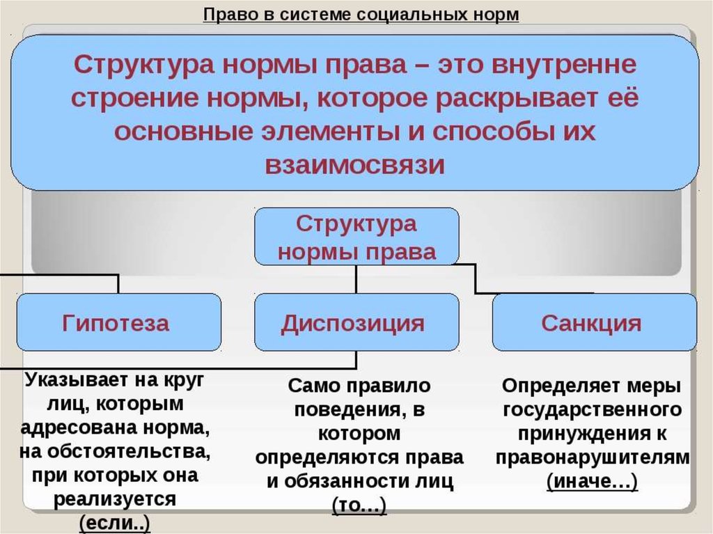 Сложный план право в системе социальных норм