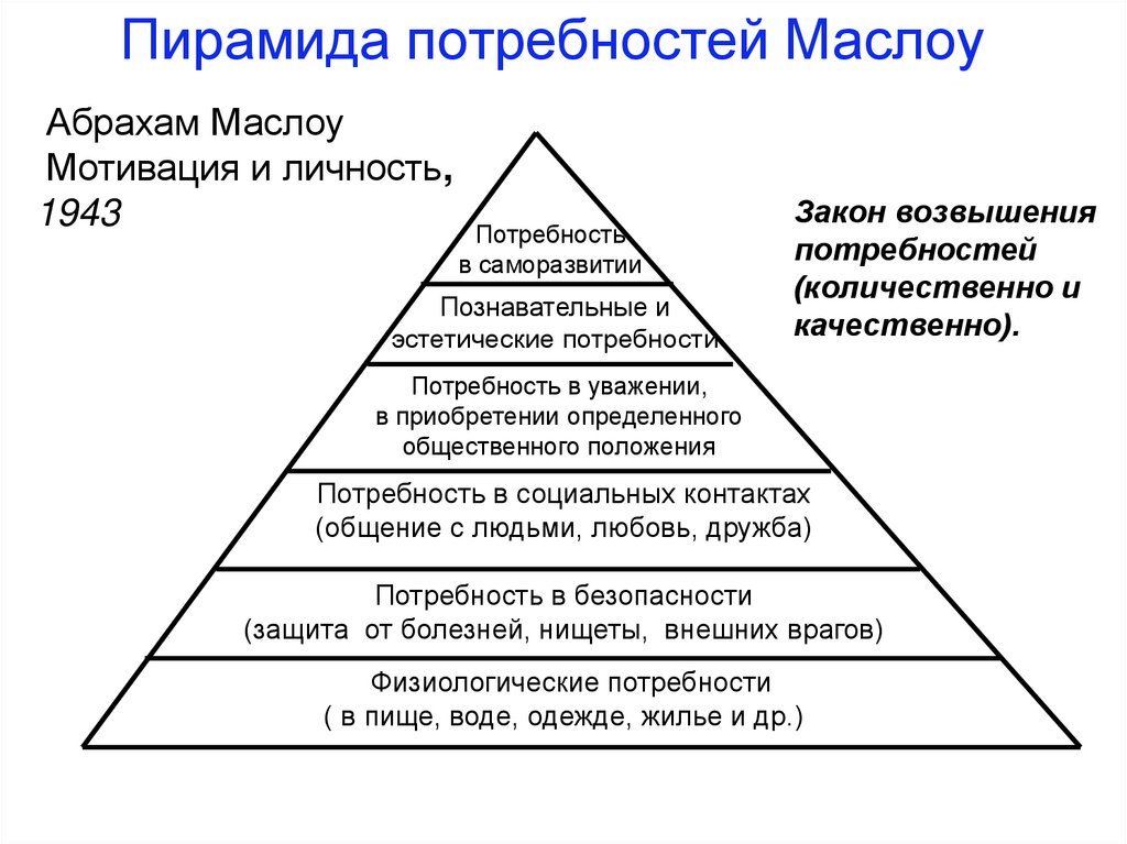 Пирамида абрахама маслоу