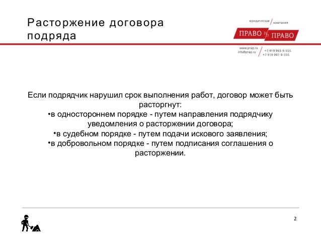 Уведомление об окончании работ по договору подряда образец