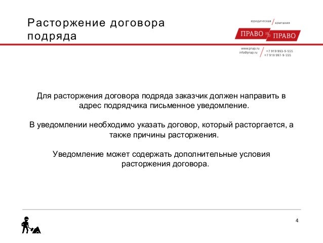 Уведомление о дополнительных работах по договору подряда образец