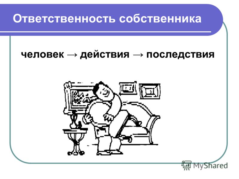 Ответственность собственника. Ступенчатая ответственность собственника. Ответственность собственника кратко. Виды обязанностей собственника.