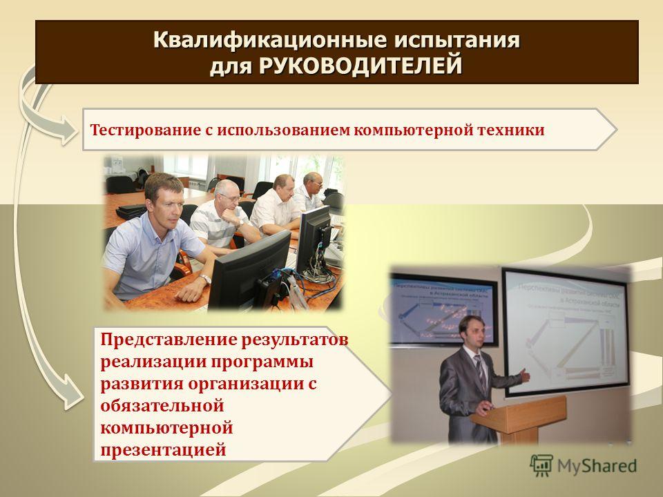 Проверить руководитель. Квалификационные испытания. Тестирование руководителей. Представление на руководителя. Организация компьютерного тестирования..