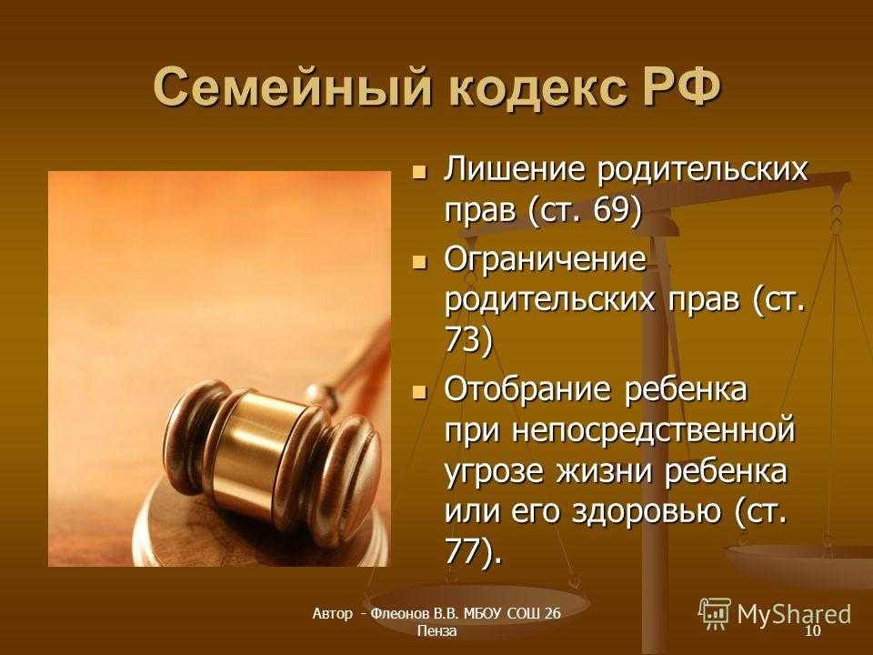 Ограничение родительских прав презентация