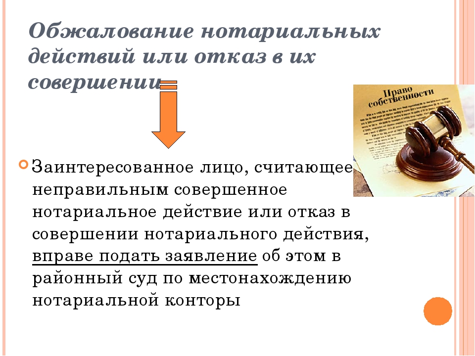 Совершение нотариальных действий. Обжалование нотариальных действий. Обжалование нотариальных действий или отказа. Порядок обжалования нотариальных действий. Порядок отказа в совершении нотариального действия.