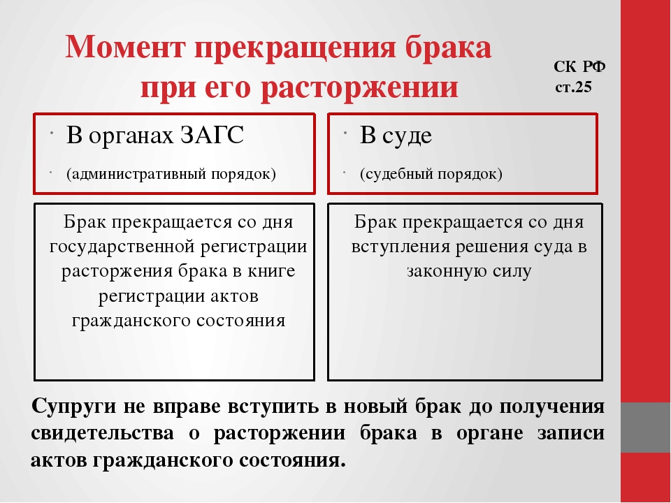 Порядок расторжения брака в судебном порядке схема