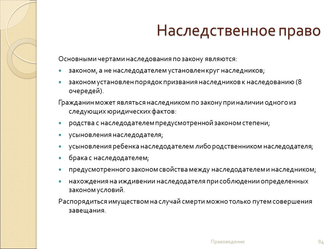 Очереди наследования по закону гк рф схема