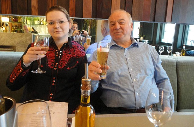 Sergei Skripal and his daughter Yulia (pictured in Zizzi in 2016) left a trail of nerve agent in the restaurant after their poisoning