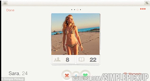 In her Tinder profile images, Sara appeared slender showing off her svelte figure in a bikini 