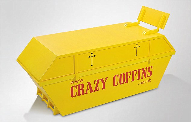 Wacky: The coffin that is shaped like a skip