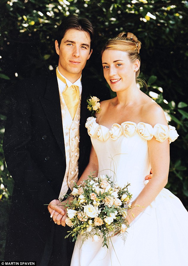 Abigail and Ben on their wedding day in July 1999, when she was 22