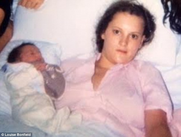 Louise Bonfield and and baby Chloe in hospital together soon after Louise awoke from her coma. Grandma Maggie looked after both her daughter and granddaughter at the hospital everyday