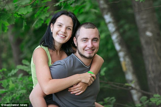 Margarita Grachyova (left), 25, had her fingers crushed before her arms were severed at the wrists in a jealous rage by her spouse Dmitry (right), 26, a trained psychologist