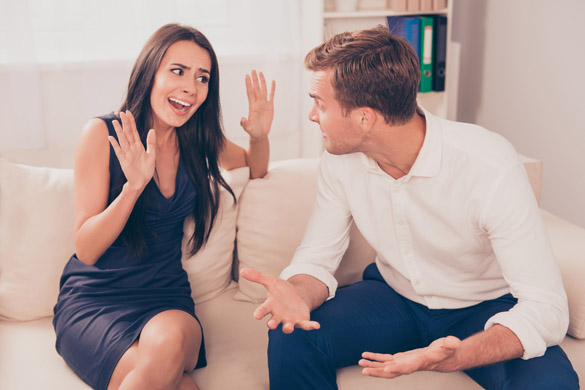 Two young lovers quarreling because of disagreements - What to do if your Scorpio Man starts Ignoring you