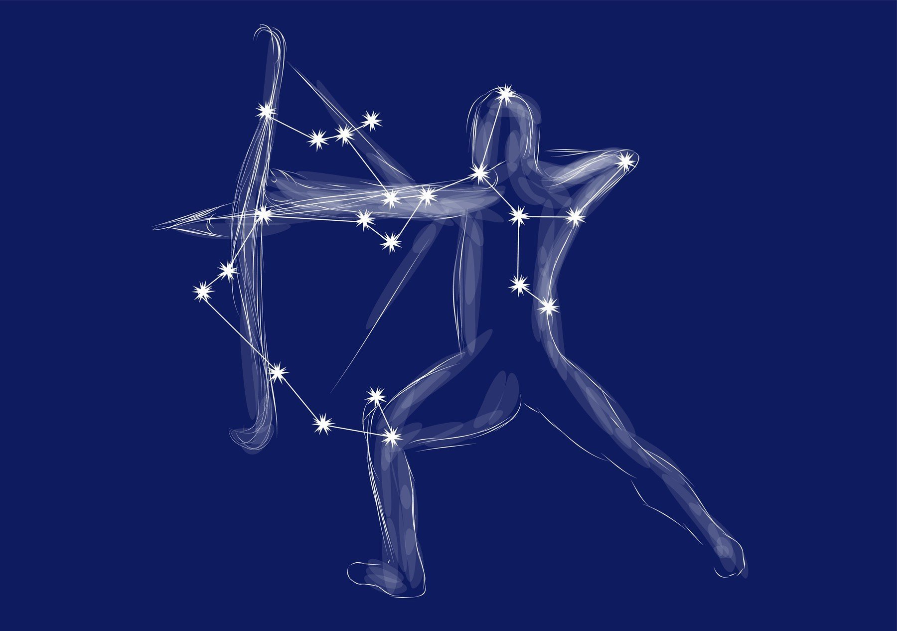 Созвездия знаков зодиака на прозрачном фоне