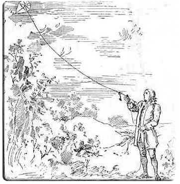 Бенджамин Фрэнклин использовал воздушный змей для демонстрации электрической природы молнии